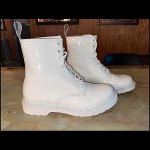 All white Doc Martens